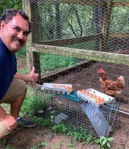 Jeremy is now selling fresh eggs in addition to offering yard work services.