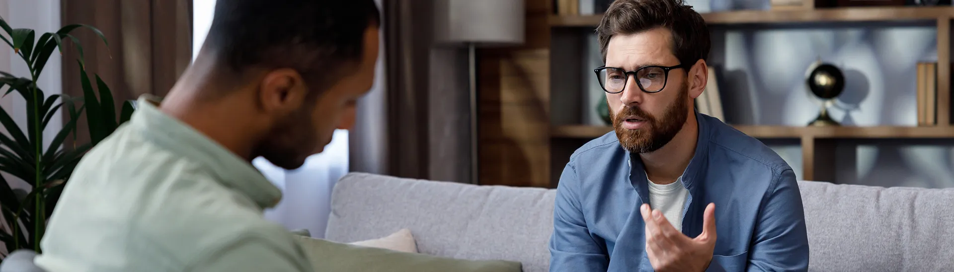 Man explains his personal care plans to his doctor including his needs.